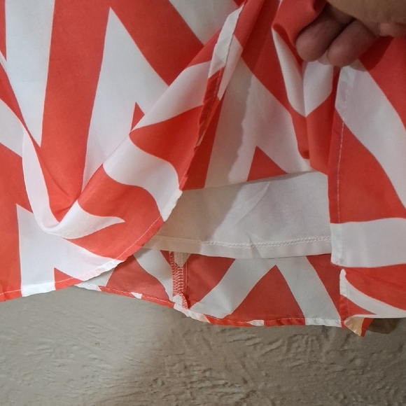 Lulu's Pink and White Boxy Tunic with 3/4 Sleeves - Picture 5 of 9